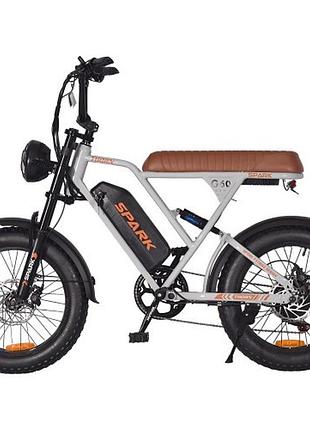 Велосипед з електродвигуном spark torn 48v/1200w/20ah li-on 20" сірий