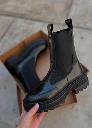 Черевики жіночі kati shoes 314 чорні, натуральна шкіра