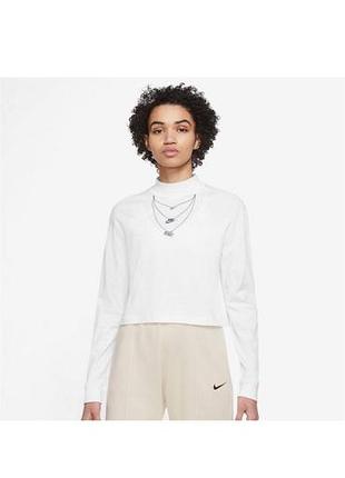 Лонгслів жіночий nike білий з вишитими ланцюгами