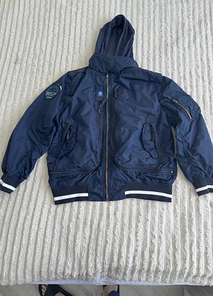 Куртка чоловіча alpha industries бомбер синя