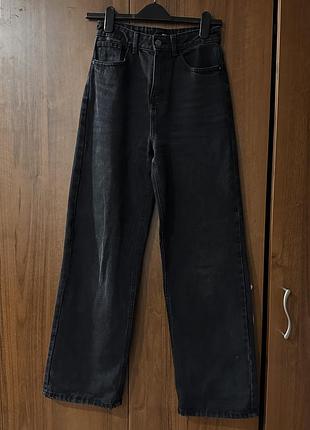 Джинси жіночі чорні wide leg