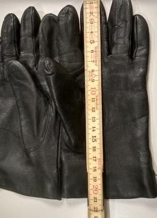 Женские зимние кожаные перчатки5 фото