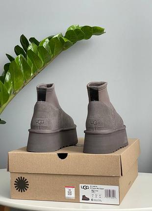 Угги ugg classic mini dipper grey 8