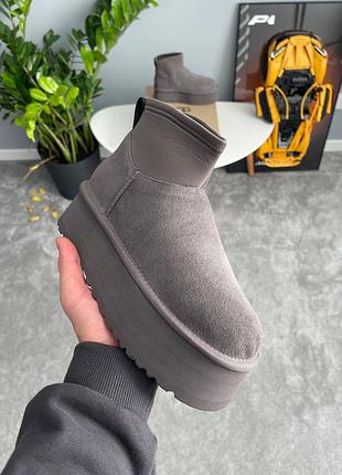 Угги ugg classic mini dipper grey 2