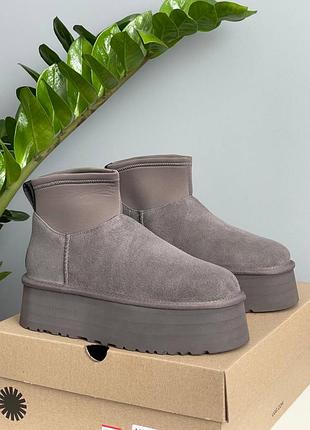 Угги ugg classic mini dipper grey