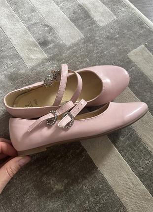 Туфлі для дівчинки m&s рожеві 34.5 2