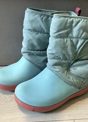 Чоботи дитячі crocs c13 бірюзові 2