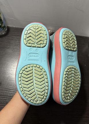 Чоботи дитячі crocs c13 бірюзові 6