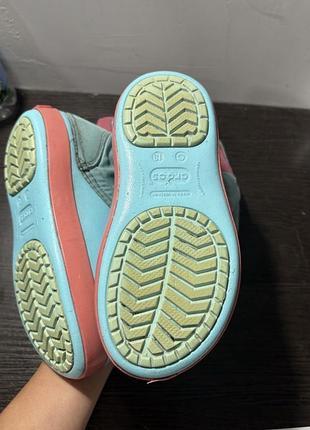 Чоботи дитячі crocs c13 бірюзові 8