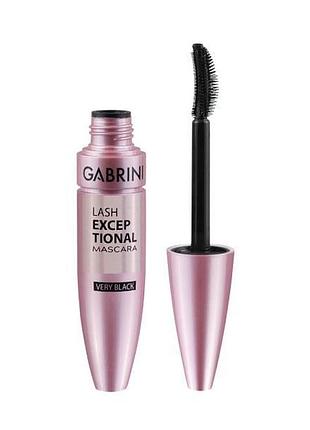 Ультрачорна туш для вій gabrini lash exceptional 12 мл