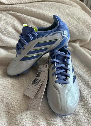 Бутси дитячі adidas copa pure ii league біло-блакитні, розмір 29, устілка 17,5 см