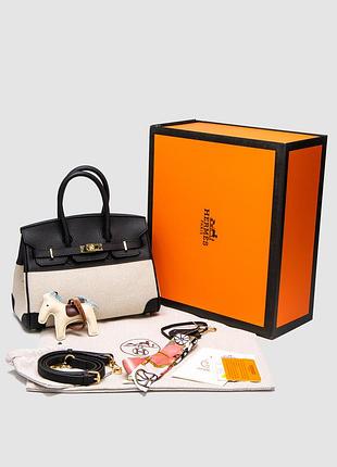 💎 hermes birkin 25 black/canvas 4