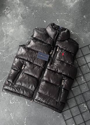 Чоловіча жилетка polo ralph lauren блискуча , безрукавка , глянцева
