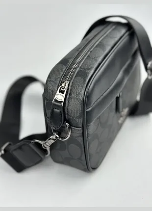 Сумка чоловіча coach чорна 8