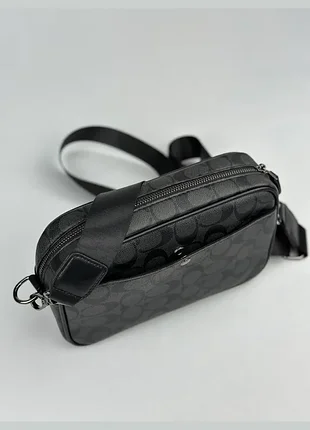 Сумка чоловіча coach чорна 9
