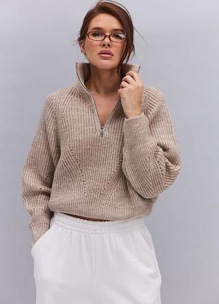 В`язаний светр  з коміром на блискавці.🎉🧶☸