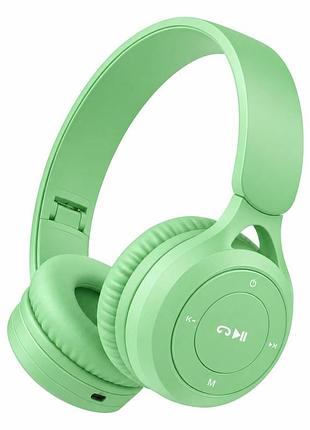 Беспроводные наушники y-08gr bluetooth с mp3 плееером зеленый