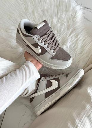 Кросівки nike dunk brown grey gore-tex termo 4