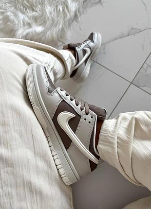 Кросівки nike dunk brown grey gore-tex termo 9
