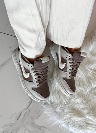 Кросівки nike dunk brown grey gore-tex termo 7