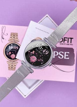 Умные часы modfit eclipse silver mesh + ремешок в подарок stopped 4