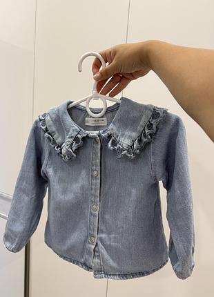Джинсовка та рубашка zara 92 4