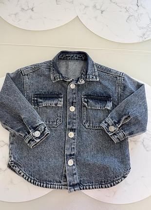Джинсовка та рубашка zara 92 3