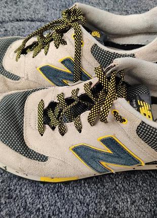 Кросівки чоловічі new balance сірі з жовтим 44 розмір