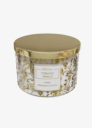 Ароматическая свеча aromatherapy home pepco premium edition tobacco vanilla с крышкой