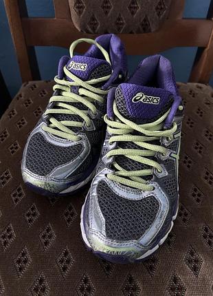 Кросівки жіночі asics сірі з фіолетовим 37 розмір
