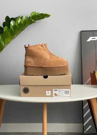 Жіночі ugg neumel platform zip slipper chestnut 🤎