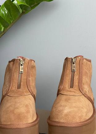 Жіночі ugg neumel platform zip slipper chestnut 🤎 5