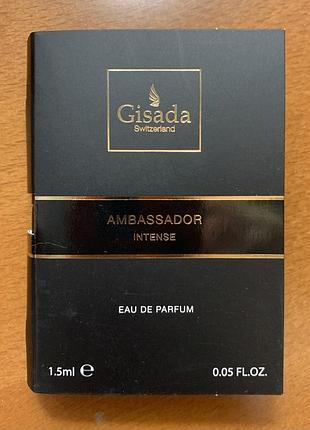 Парфумована вода gisada ambassador intense для чоловіків, 1.5 мл