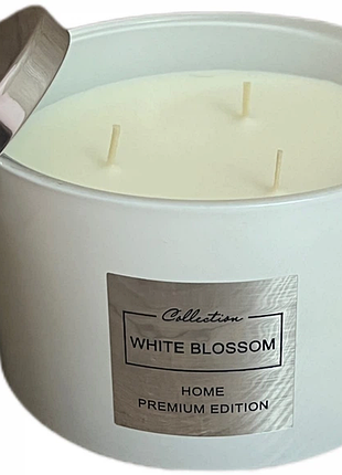 Свеча ароматизированная pepco home white blossom (белый цвет) 1 кг