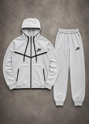 Спортивний костюм чоловічий nike tech fleece сірий