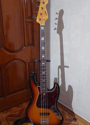 Бас гитара aria 1540 3 color sunburst jazz bass mij 70-74