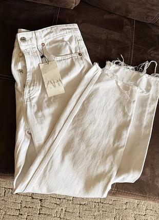 Джинси жіночі zara білі 4