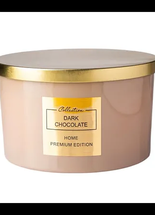 Свеча ароматизированная pepco home dark chocolate (темный шоколад), 1 кг