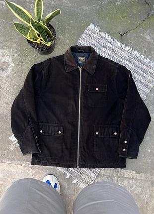 Вінтажний коричневий вельветова куртка бомбер lee у стилі carhartt detroit jacket