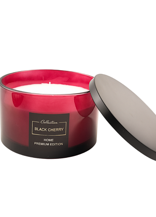 Свеча ароматизированная pepco home black cherry (черная вишня), 1 кг