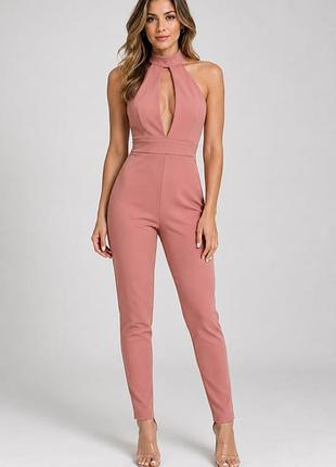 Брючний комбінезон prettylittlething рожевий