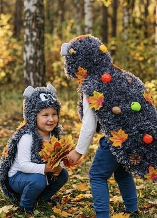 Карнавальний костюм дитячий їжачок сірий