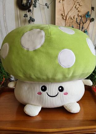Большая мягкая игрушка-подушка гриб мухомор smoochy pals green mushroom