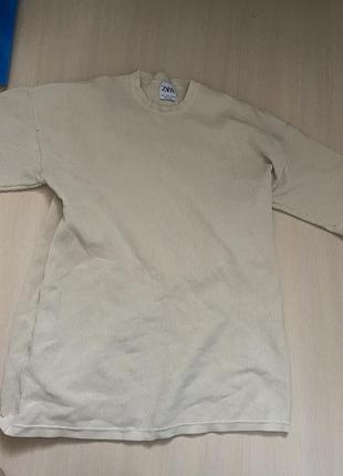 Футболка в рубчик zara плотна