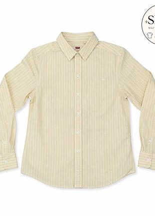 Оверсайз-сорочка levi's у жовто-білу смужку (нова з бірками)   розмір: xs  ✨особливості моделі:   силует: модний вільний крій оверсайз (oversized)