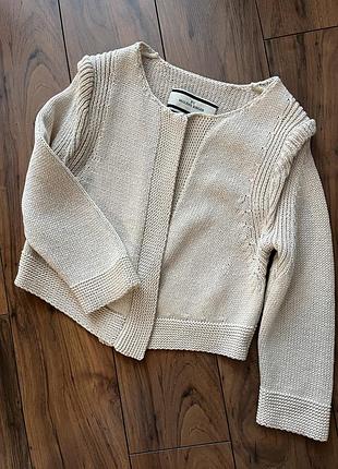 By malene birger кардиган короткий молочний мерсеризована бавовна