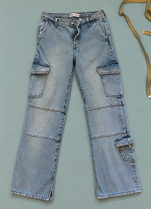 Джинси-карго zara з кишенями (eur 32 / xxs-xs)