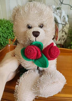 Оригинальный плюшевый мишка с розами koochie soft toys by halsall
