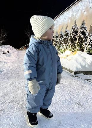Зимовий комбінезон для хлопчиків блакитний h&m