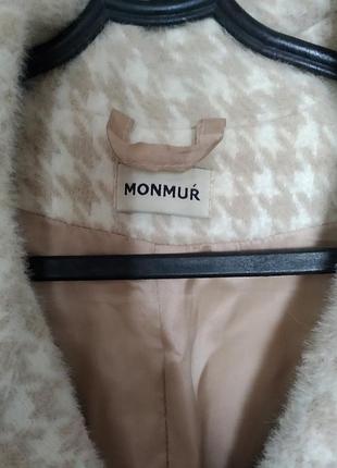 Пальто жіноче monmur демісезонне бежеве